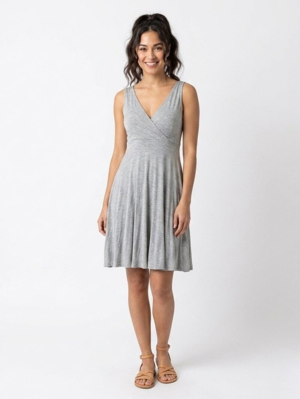 Eileen Fisher Gray Sleeveless Dress Size S